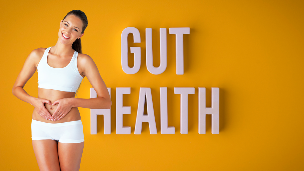 Image of a woman with healthy gut health