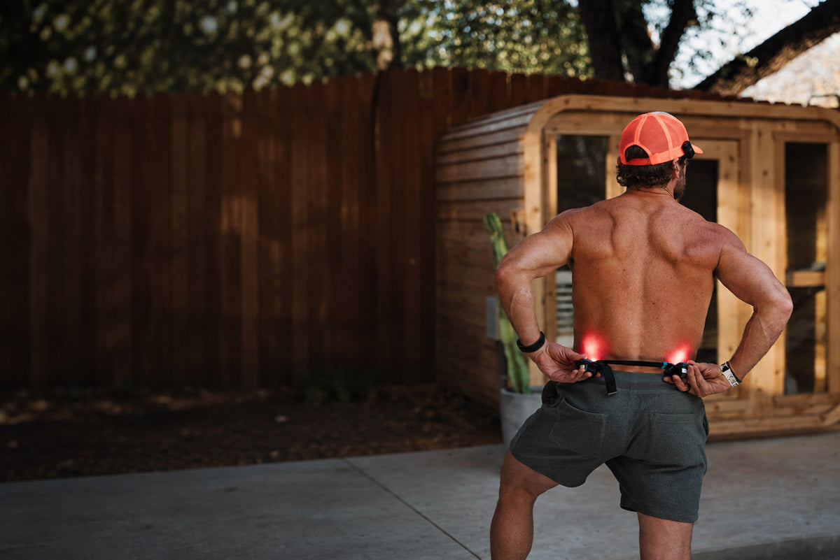 Eric Hinman using the MOVE+ on his back
