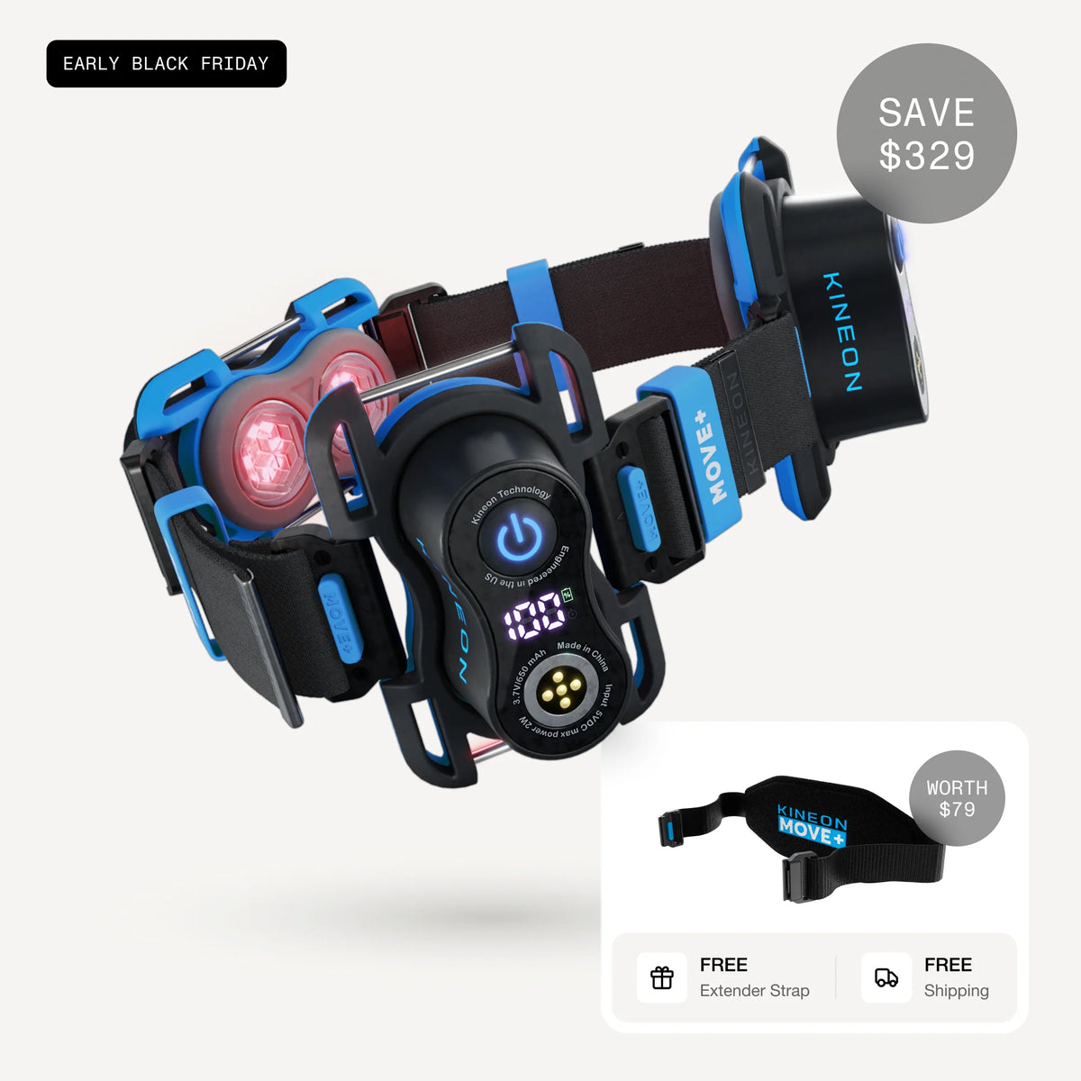 MOVE+ Early Black Friday: save $329, with a free Extender Strap worth $79 and free shipping