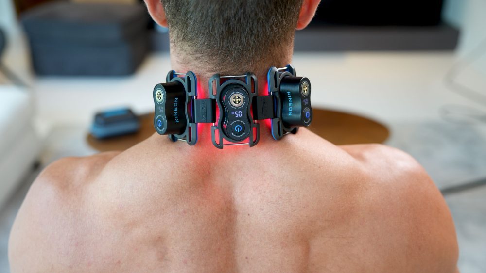 MOVE+ modules placed along the neck and upper back